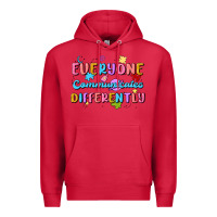 Cardinal everyone communicates differently Premium Hoodie - MaliasSmallBusiness