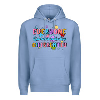 Colony Blue everyone communicates differently Premium Hoodie - MaliasSmallBusiness