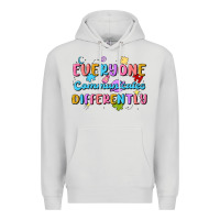 Dove Grey everyone communicates differently Premium Hoodie - MaliasSmallBusiness