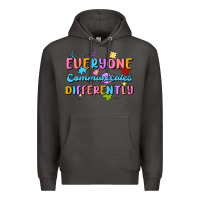 Smoke everyone communicates differently Premium Hoodie - MaliasSmallBusiness