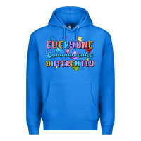 True Royal everyone communicates differently Premium Hoodie - MaliasSmallBusiness