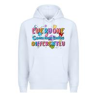 White everyone communicates differently Premium Hoodie - MaliasSmallBusiness