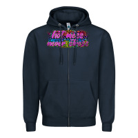 Navy hot mess never stress Zipper Hoodie - texasbilliewilder