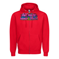 Red hot mess never stress Zipper Hoodie - texasbilliewilder