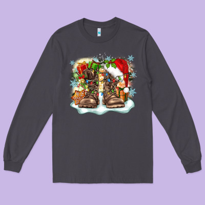 Long Sleeve Tee army christmas
