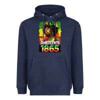 Navy juneteenth 1865 black freedom Heavyweight Hoodie - HRA Design Shop