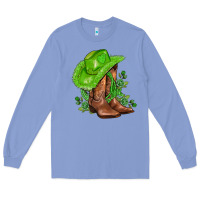 Colony Blue green  cowgirl and roses Long Sleeve Tee - AdoDesignShop
