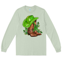 Matcha green  cowgirl and roses Long Sleeve Tee - AdoDesignShop