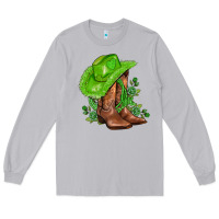 Moon Dust green  cowgirl and roses Long Sleeve Tee - AdoDesignShop