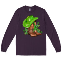 Plum green  cowgirl and roses Long Sleeve Tee - AdoDesignShop