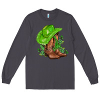 Smoke green  cowgirl and roses Long Sleeve Tee - AdoDesignShop