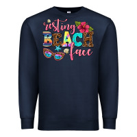 Navy resting beach face Premium Sweatshirt - AdoDesignShop