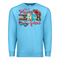 Ocean Blue resting beach face Premium Sweatshirt - AdoDesignShop