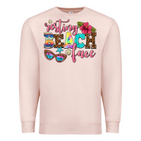 Pale Pink resting beach face Premium Sweatshirt - AdoDesignShop