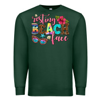 Sports Green resting beach face Premium Sweatshirt - AdoDesignShop