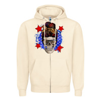 Sandshell American mom skull Zipper Hoodie - Zillion Design Studio