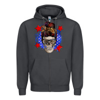 Smoke American mom skull Zipper Hoodie - Zillion Design Studio