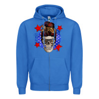 True Royal American mom skull Zipper Hoodie - Zillion Design Studio