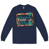 Navy feeling kinda idgafish today Long Sleeve Tee - texasbilliewilder