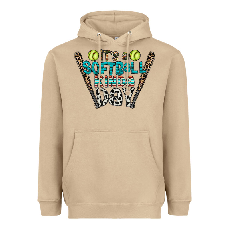 Softball Heavyweight Hoodie by CowhideDigitalArt | Teevron