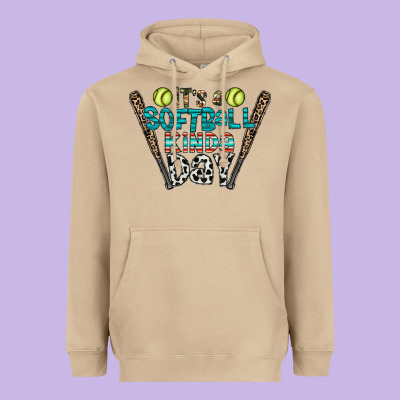 Softball Heavyweight Hoodie Designed By Cowhidedigitalart