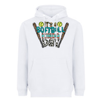White softball Heavyweight Hoodie - CowhideDigitalArt