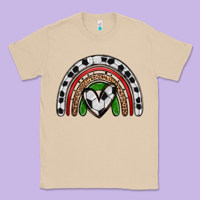 Soccer Rainbow Classic Tee Designed By Zillion Design Studio