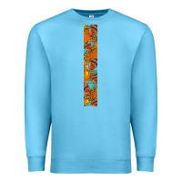 Ocean Blue fall leaf Premium Sweatshirt - BundleAndBundleShop