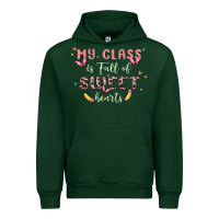 Forest Green my class is full of sweet hearts Urban Hoodie - MaliasSmallBusiness