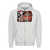 Dove Grey all i want for christmas is a cow aztec Zipper Hoodie - RanaPortraitStore