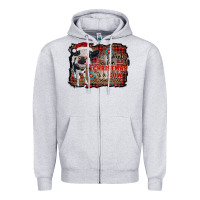 Heather Grey all i want for christmas is a cow aztec Zipper Hoodie - RanaPortraitStore