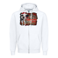 White all i want for christmas is a cow aztec Zipper Hoodie - RanaPortraitStore