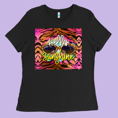 Hello Sunshine Ladies Tee Designed By Barkaloodesign