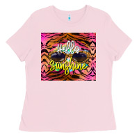 Bubblegum Pink hello sunshine Ladies Tee - BarkalooDesign
