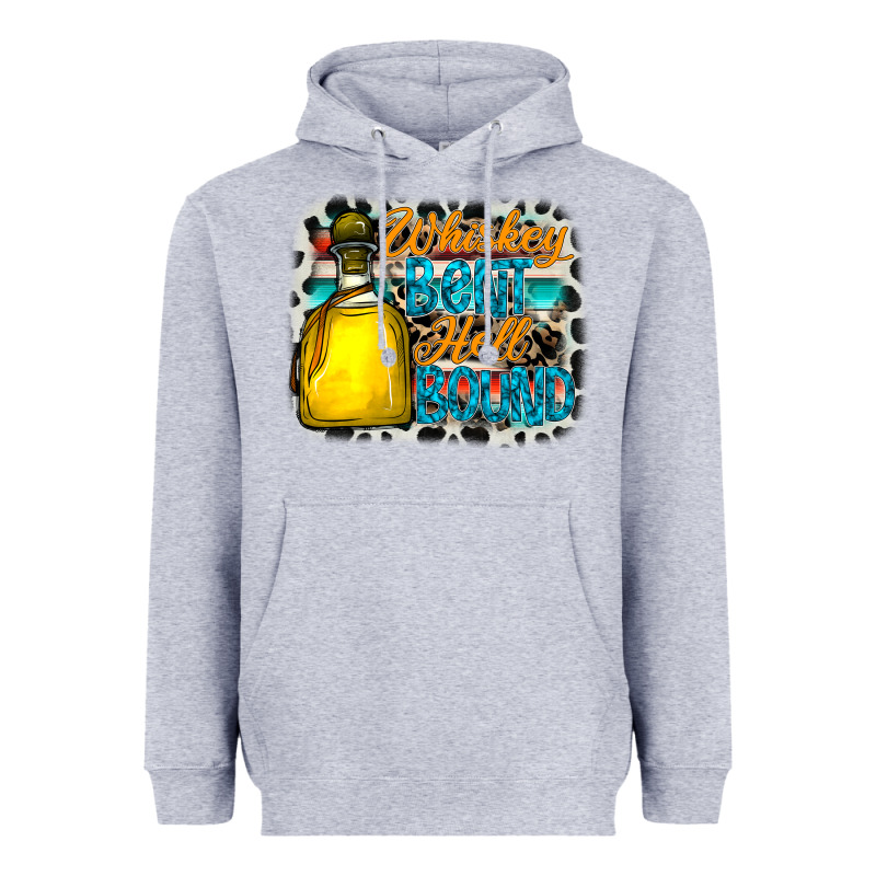 Whiskey Bent Hell Bound Heavyweight Hoodie by CowhideDigitalArt | Teevron