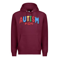 Burgundy autism mom Premium Hoodie - MaliasSmallBusiness