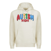Oatmeal Heather autism mom Premium Hoodie - MaliasSmallBusiness