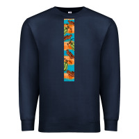 Navy fall pumkin Premium Sweatshirt - BundleAndBundleShop