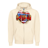 Sandshell American mini heart Zipper Hoodie - Zillion Design Studio
