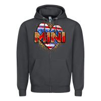 Smoke American mini heart Zipper Hoodie - Zillion Design Studio