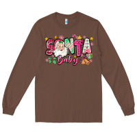 Chestnut pink santa baby christmas Long Sleeve Tee - Zillion Design Studio