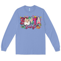 Colony Blue pink santa baby christmas Long Sleeve Tee - Zillion Design Studio