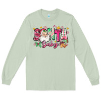 Matcha pink santa baby christmas Long Sleeve Tee - Zillion Design Studio