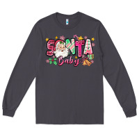 Smoke pink santa baby christmas Long Sleeve Tee - Zillion Design Studio