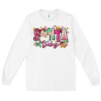 White pink santa baby christmas Long Sleeve Tee - Zillion Design Studio