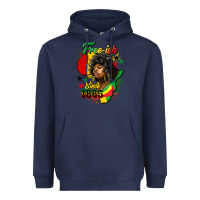 Navy free ish since 1865 Heavyweight Hoodie - HRA Design Shop