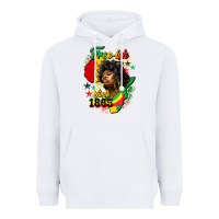 White free ish since 1865 Heavyweight Hoodie - HRA Design Shop