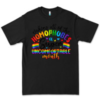 Black wishing all of the homophobes uncomfortable month Premium Tee - Artiststas