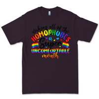 Plum wishing all of the homophobes uncomfortable month Premium Tee - Artiststas