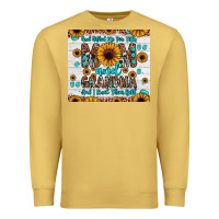 Antique Gold god gifted me two titles mom and grandma and i rock them both Premium Sweatshirt - JahusDesignShop